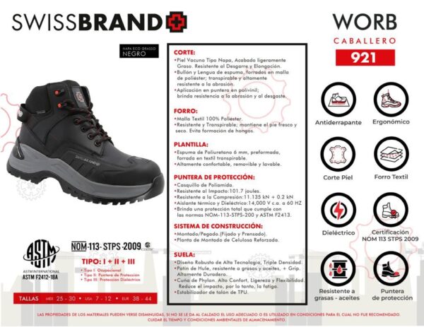 bota industrial swisslab casco poliamida 921