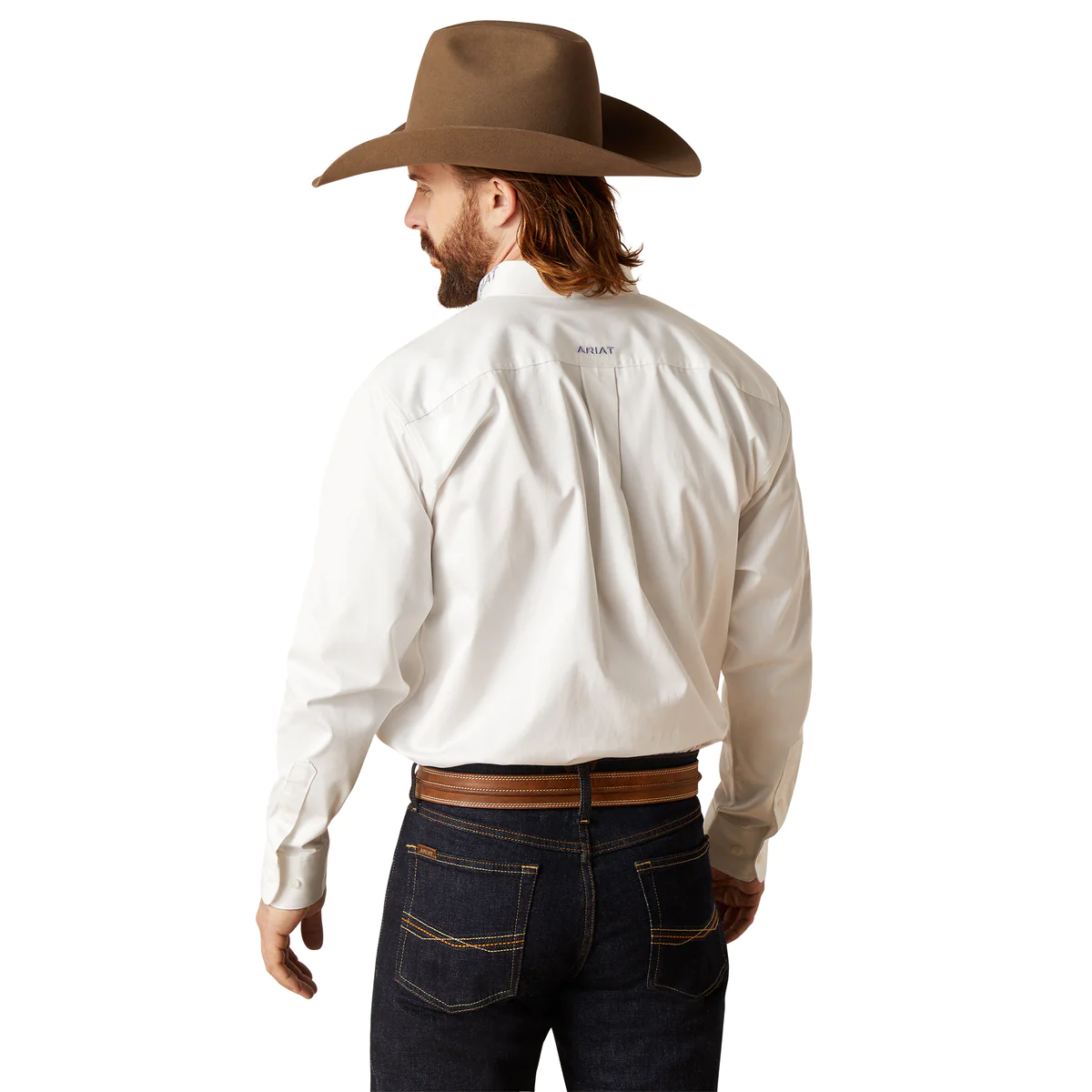 Camisa Ariat Team Logo Twill Blanco Corte Clásico