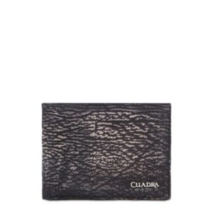 Cartera Cuadra Original Piel Genuina Tiburón Negro B2910TI