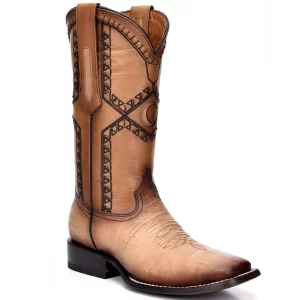 Bota Rodeo Cuadra Original Piel Genuina Panza Avestruz Orix