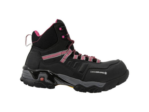 Bota Industrial Swissbrand Alpes 414 C Negro Rosa Dama