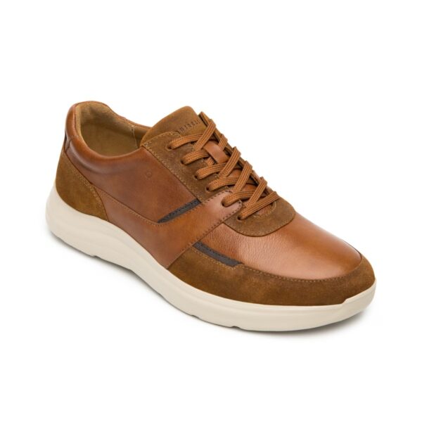 Sneaker Casual Con Puntera Quirelli para Hombre con Corte Acojinado Estilo 702509 Tan