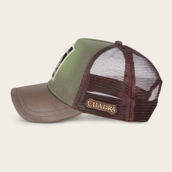 Gorra Cuadra Original piel parche metálico Caimán verde para hombre - Imagen 3