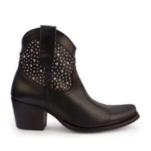 Botín Vaquero Dama Mujer 100% Piel Café 20145 Western Bota