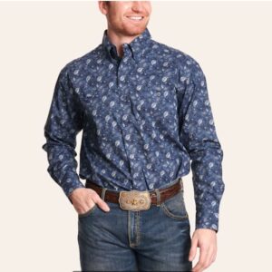 Camisa Wrangler George Strait relaxed fit hombre 112366940