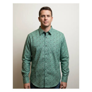 Camisa Cactus Vaquera Para Caballero Western Manga Larga