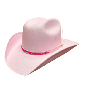Sombrero vaquero de lona para niñas y bebés rosa barbie