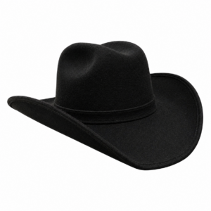 Sombrero vaquero en dubetina café para niños y niñas con resorte