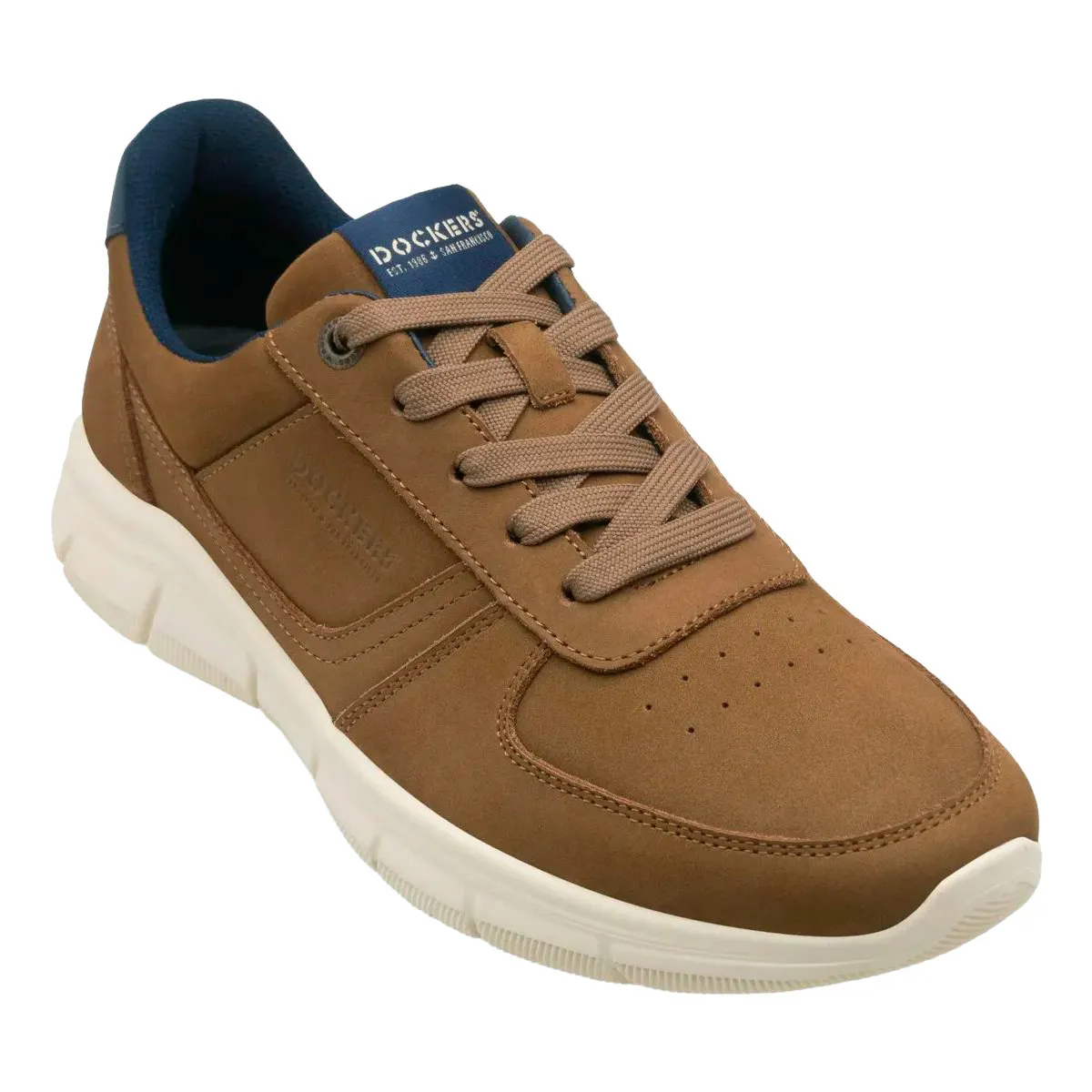 Zapato Dockers casual tenis piel D2126761s café super ligero para hombre